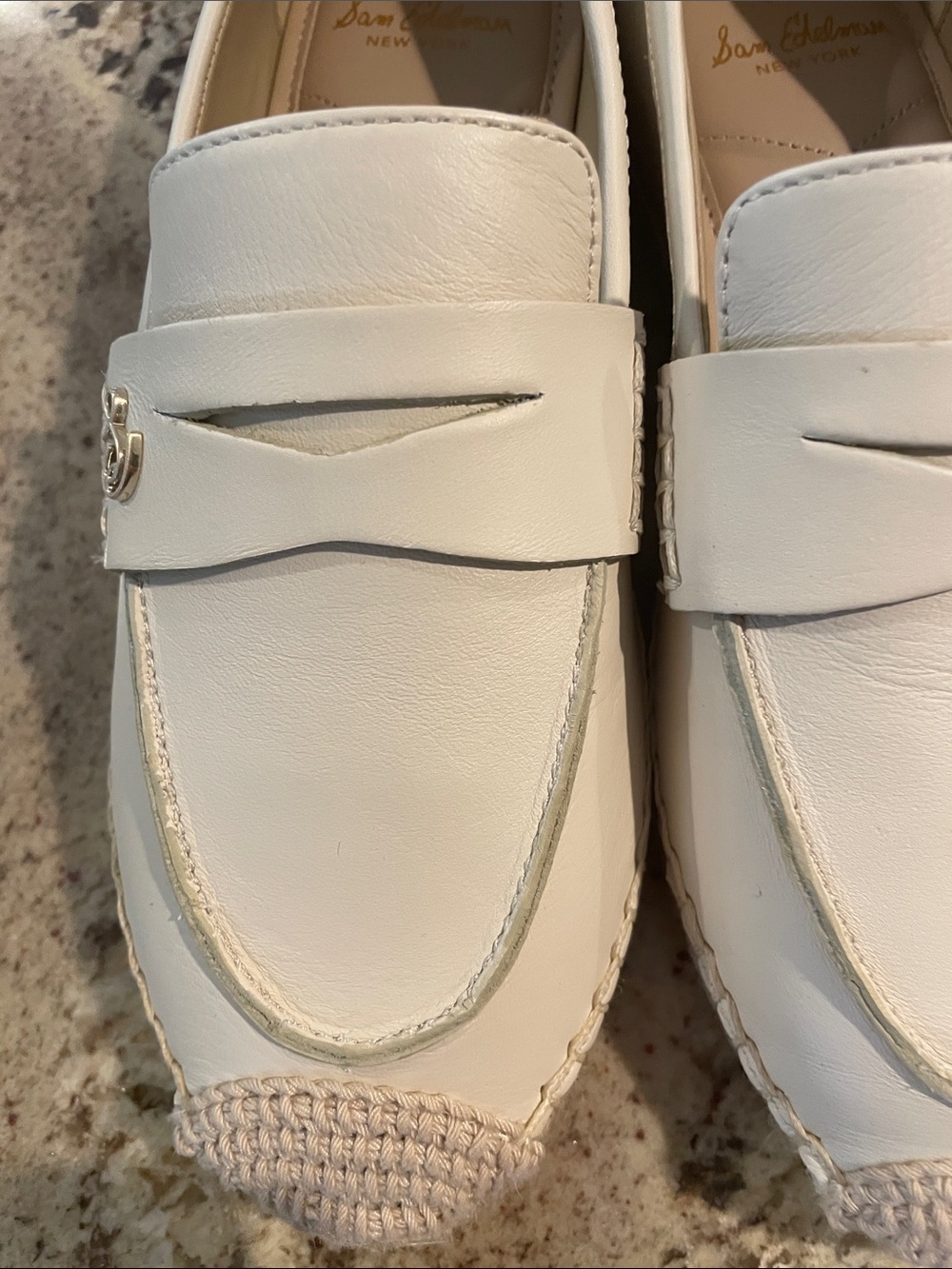 NWT Sam Edelman Kai Penny Women's Ivory Slip-On Loafers - Picture 5 of 16